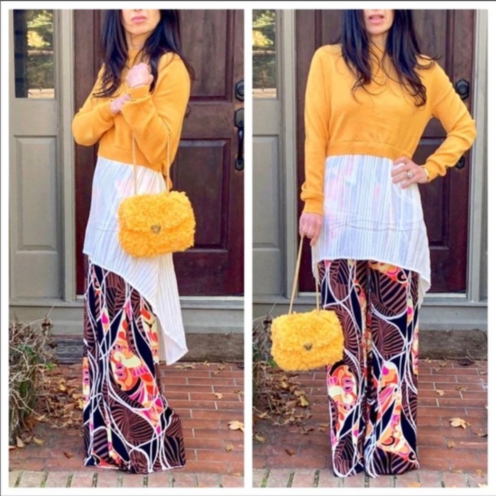 NEW - Women's Wide Leg Floral Trousers